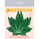 Green Hemp Leaf Nipple Pasties
